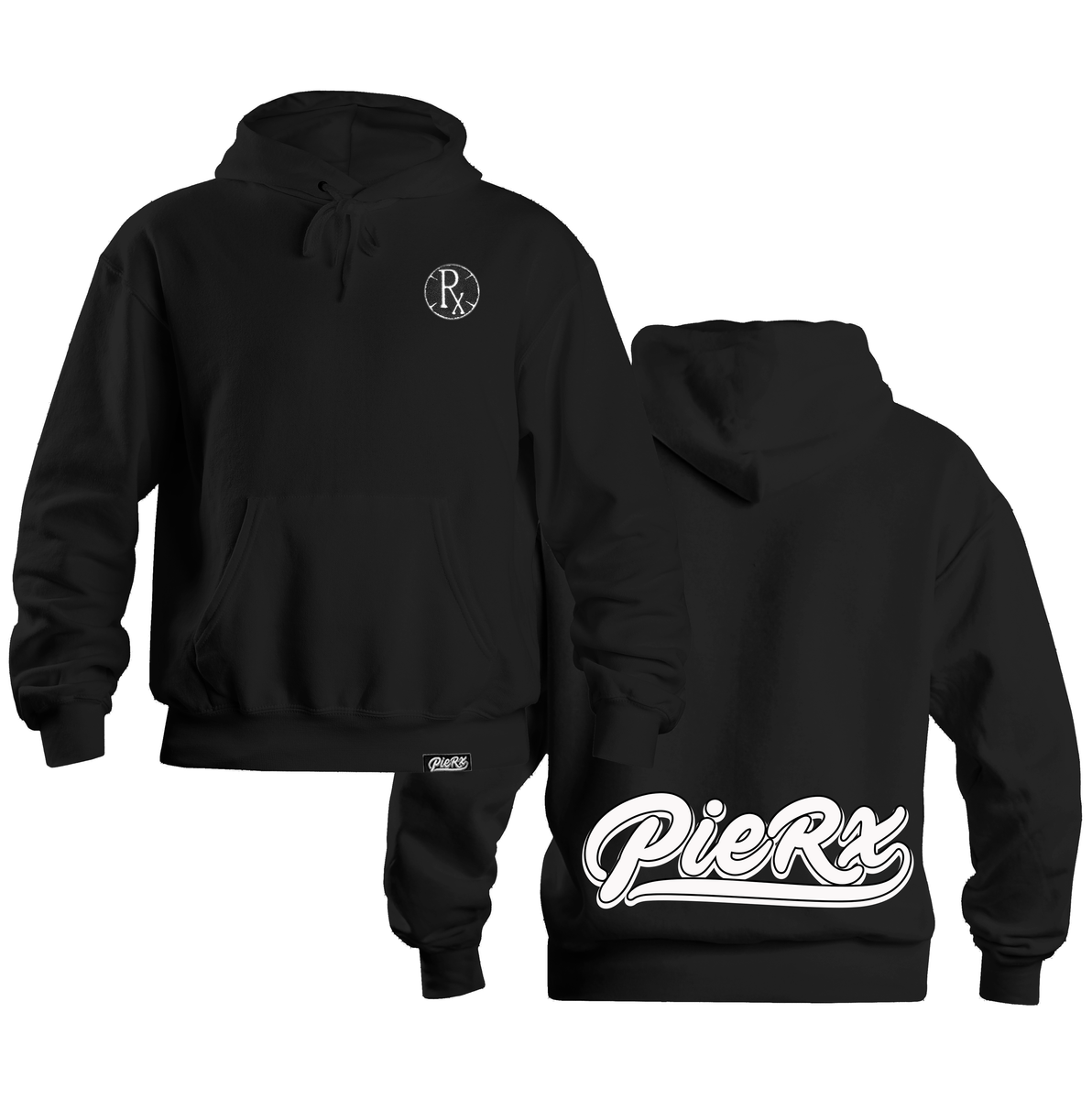 Chenille Circle Rx Hoodie - Black – Pie-Rx Clothing